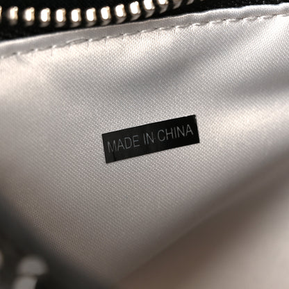 Judith Leiber Satin Crystal Oui Oui Pouch Silver Jet Multicolor 7 of 9