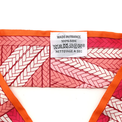 Hermes Silk Tresses H Twilly Rose Vif Orange White 4 of 4