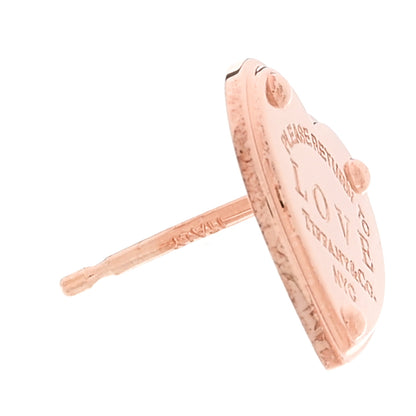 Tiffany 18K Rose Gold Return To Tiffany Love Heart Earrings 5 of 6