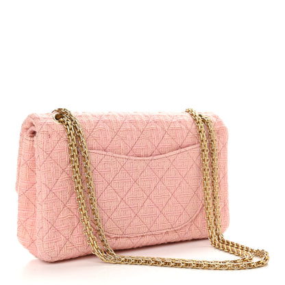 Chanel Wool Tweed Quilted 2.55 Reissue 225 Flap Light Pink 2 of 11