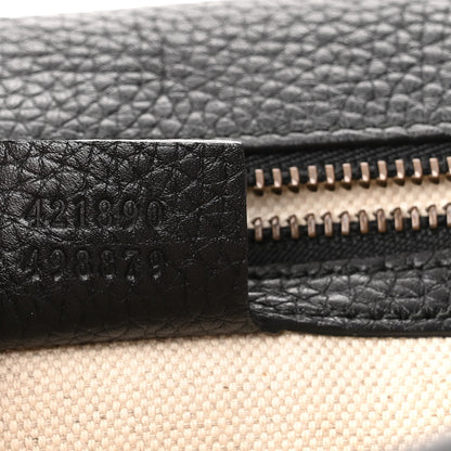 Gucci Calfskin Small GG Marmont Top Handle Bag Black 7 of 10