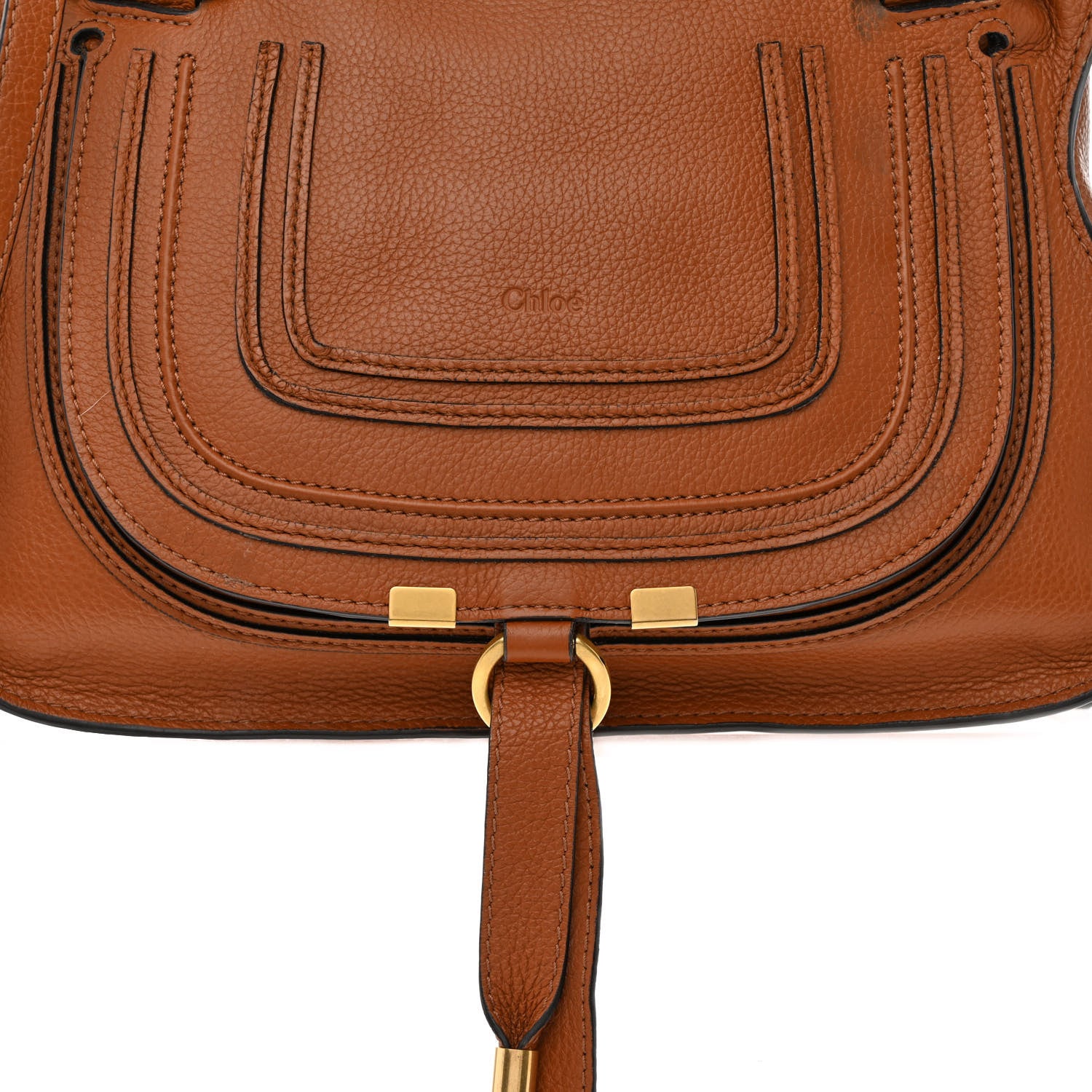 Chloe Calfskin Small Marcie Satchel Tan 8 of 20