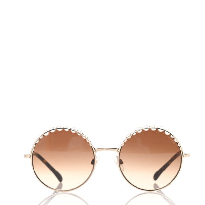 Chanel Pearl Round Sunglasses 4234-H Light Brown 2 of 7