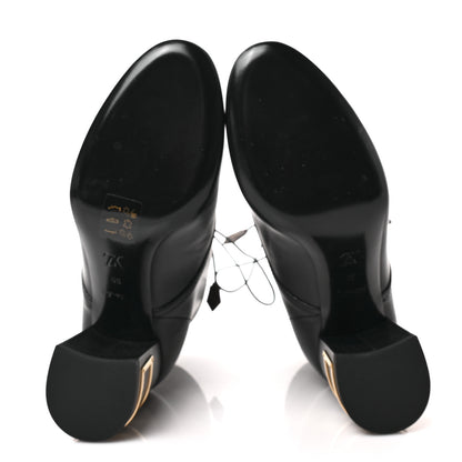 Louis Vuitton Calfskin Monogram Bliss Lace Up Ankle Boots 39 Black 6 of 9