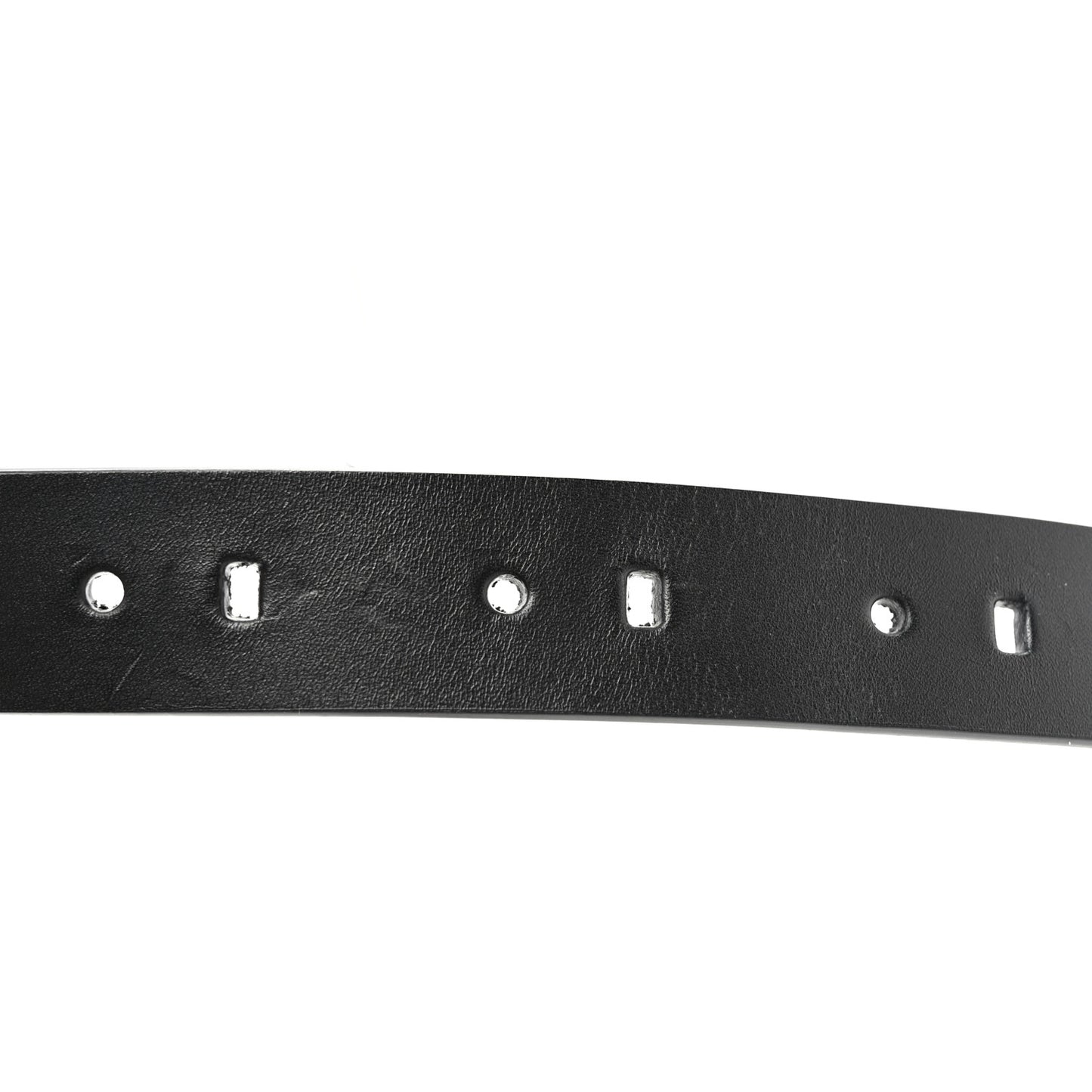 X FENDI Calfskin Fendace Logo Belt 95 38 Black