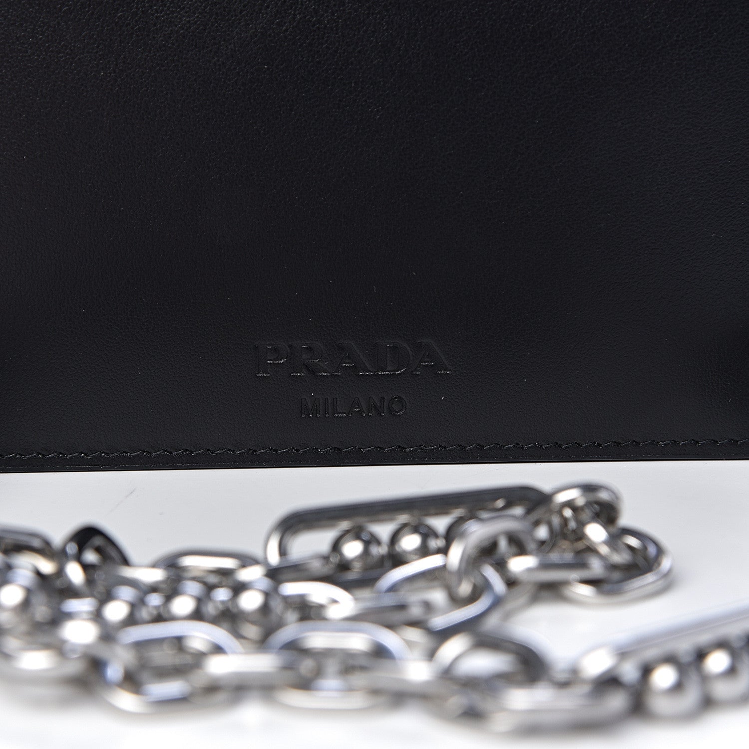 Prada City Calfskin Crystal Embellished Mini Shoulder Bag Black 8 of 12
