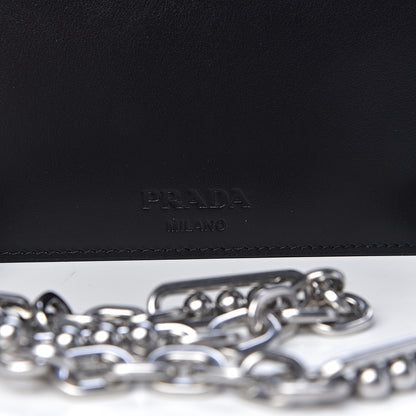 Prada City Calfskin Crystal Embellished Mini Shoulder Bag Black 8 of 12