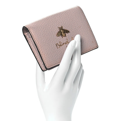 Gucci Cellarius Calfskin Blind for Love Animalier Card Case Perfect Pink 2 of 8