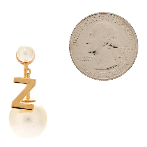 Pearl My ABCDior Z Tribale Earring Gold