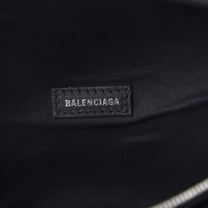 Balenciaga Smooth Calfskin Logo Everyday Beltpack XS Black White 8 of 9