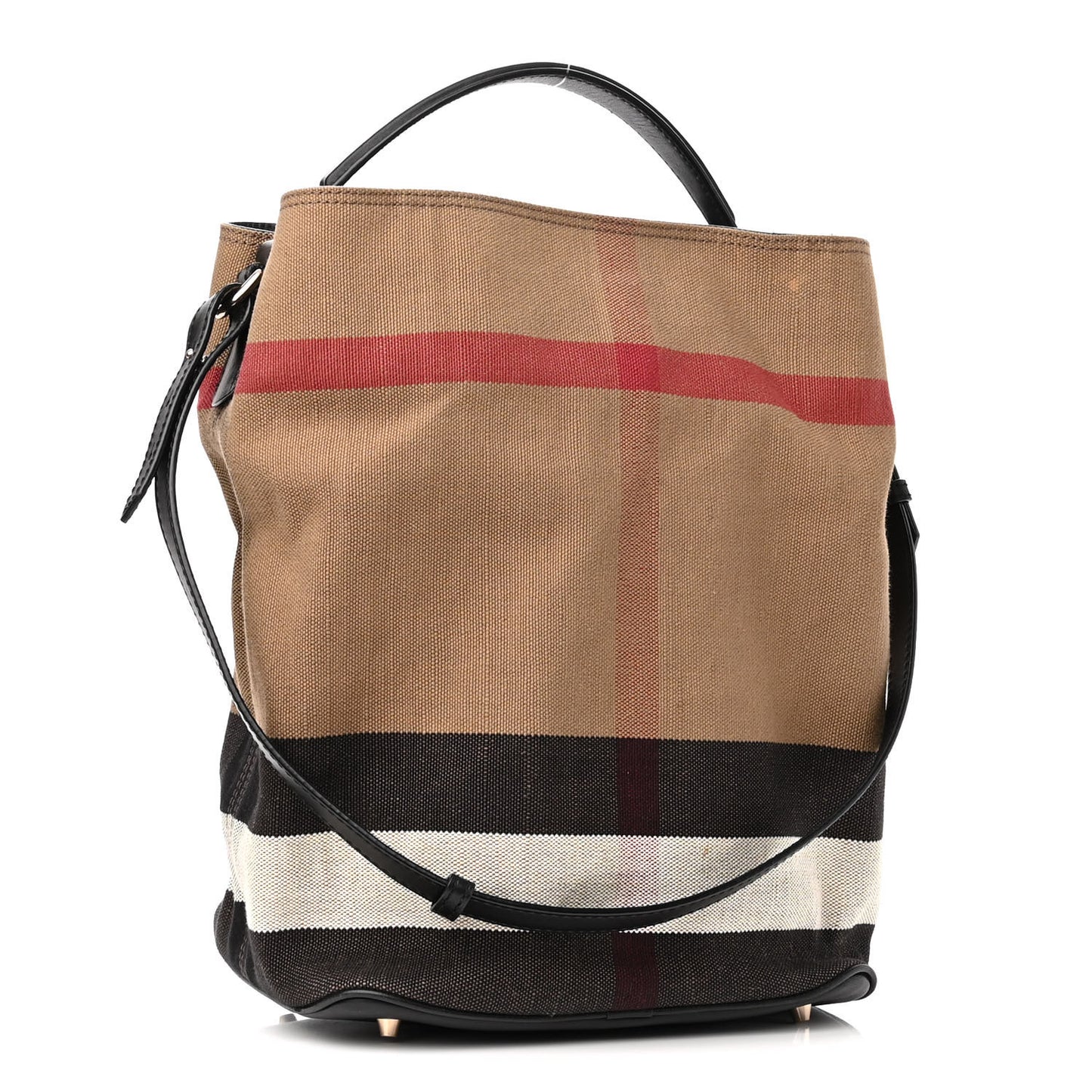 Canvas Mega Check Medium Ashby Hobo Black