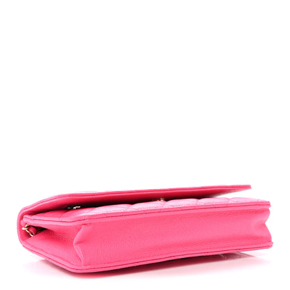 Chanel Caviar Quilted Wallet on Chain WOC Fuchsia 4 of 15
