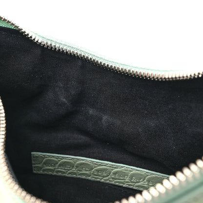 Balenciaga Extra Supple Calfskin Crocodile Embossed Le Cagole Shoulder Bag XS Light Green 12 of 12