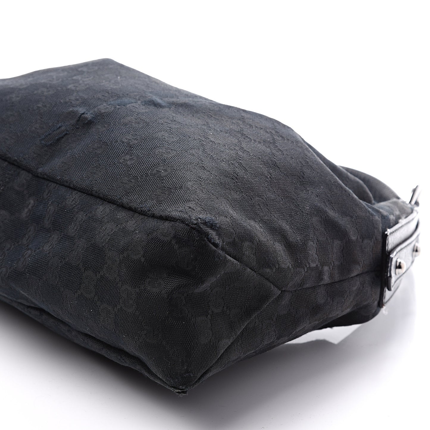 Monogram Medium Horsebit Chain Hobo Black