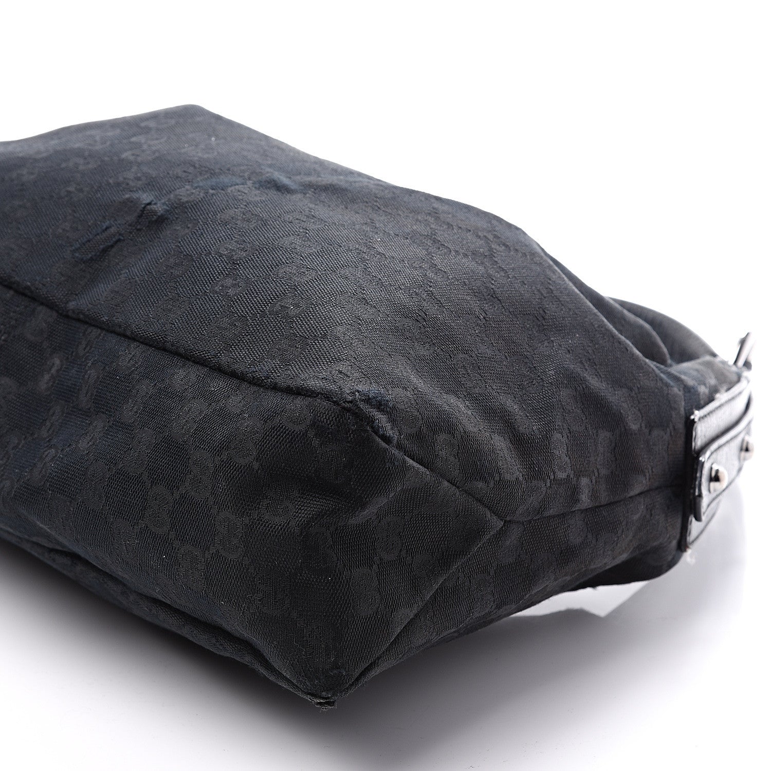 Gucci Monogram Medium Horsebit Chain Hobo Black 7 of 8