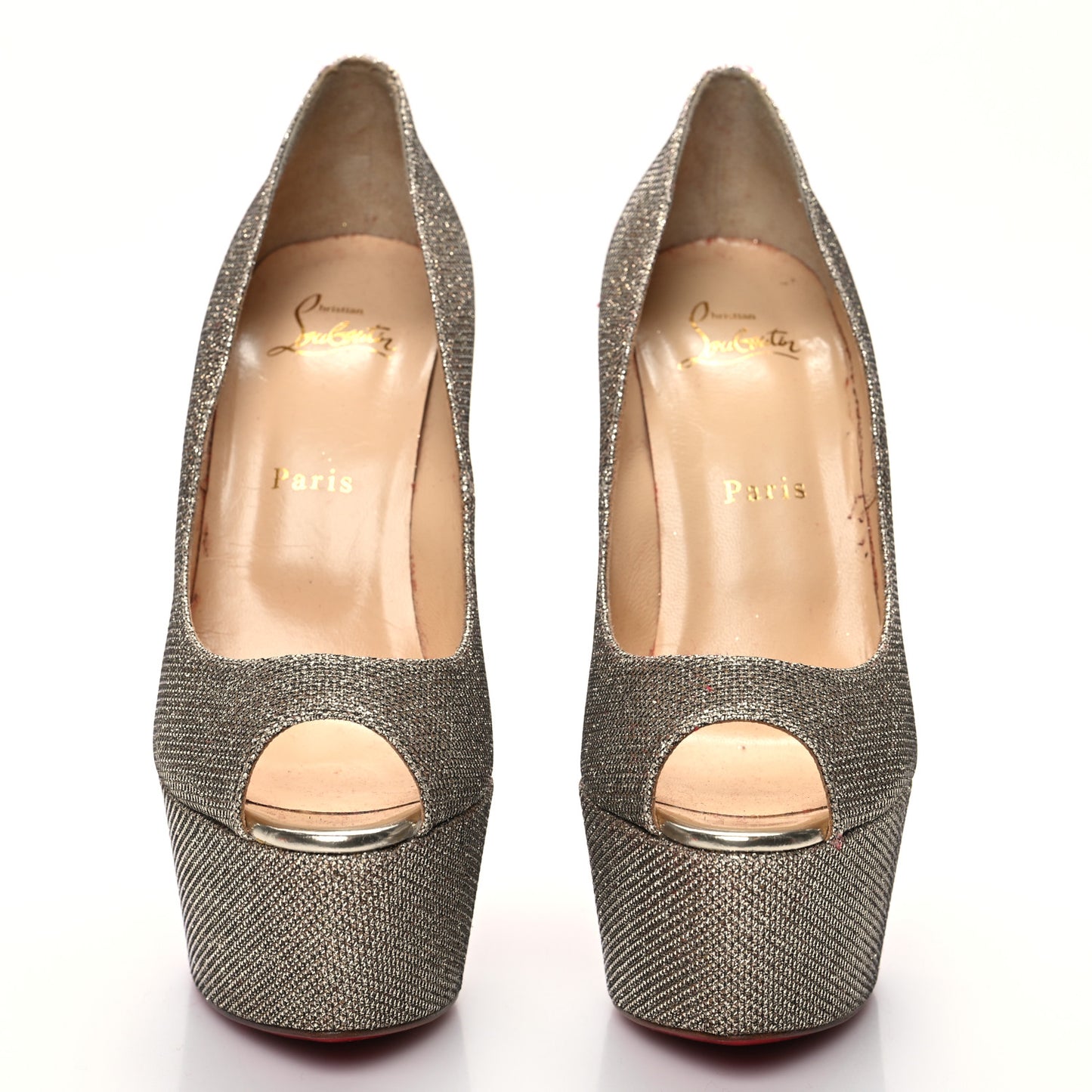 Glitter Fabric Altareva 160 Pumps 39.5 Gold