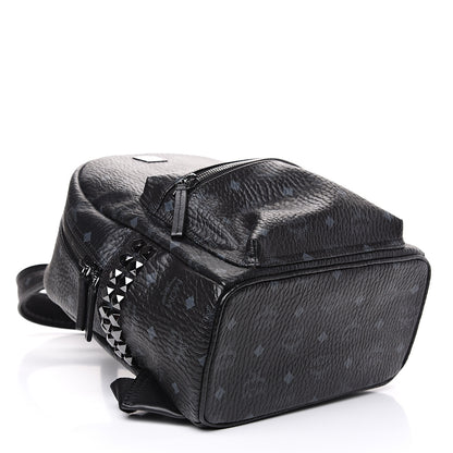 MCM Visetos Small Side Stud Stark Backpack Black 3 of 10