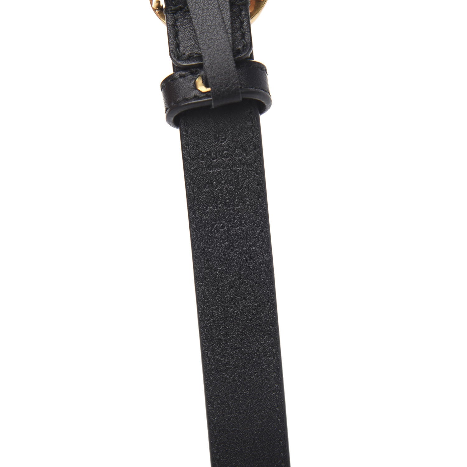 Gucci Calfskin Double G 20mm Belt 75 30 Black 3 of 4