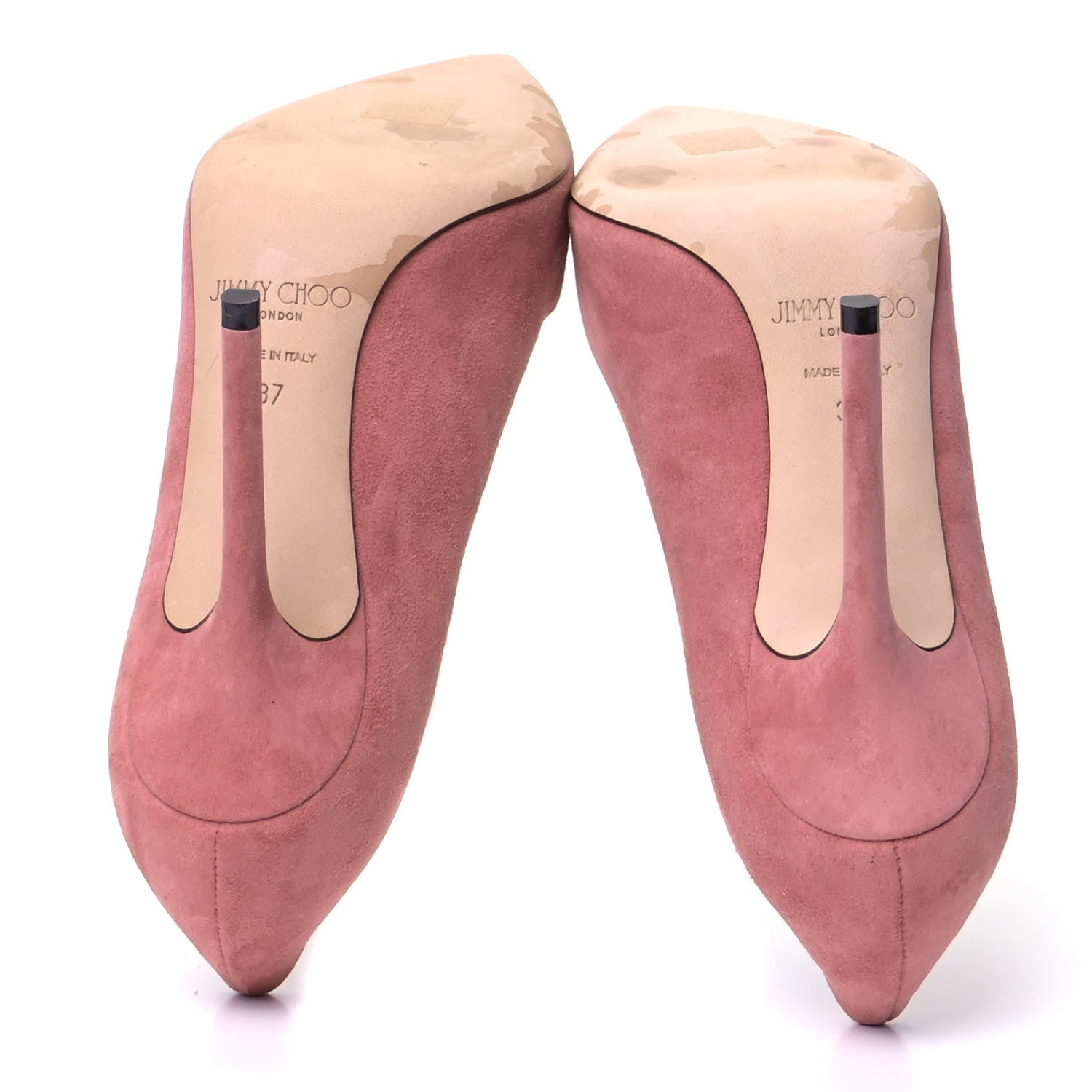 Jimmy Choo Suede Abel Pumps 37 Pink 4 of 6