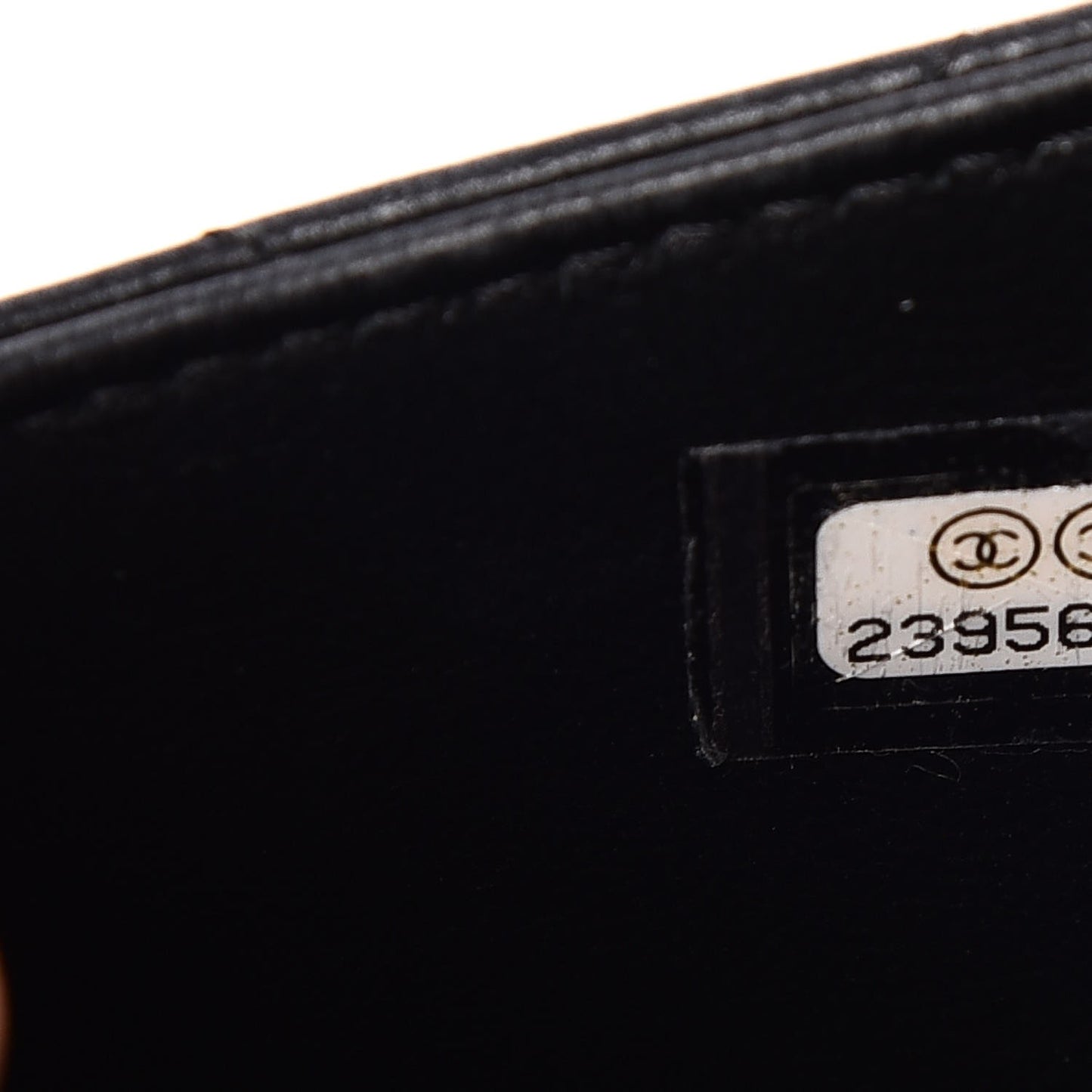 Lambskin Quilted Classic Zip Pouch Black