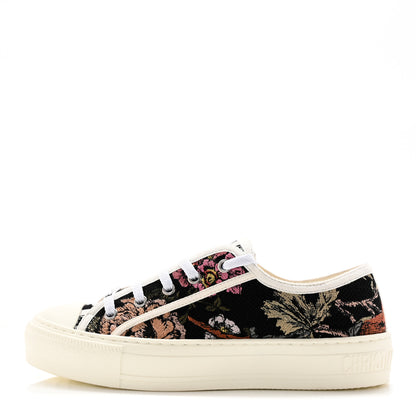 Christian Dior Canvas Jardin Botanique Embroidered Womens Walk'N'Dior Low Top Sneakers 36 Black Multicolor 1 of 9