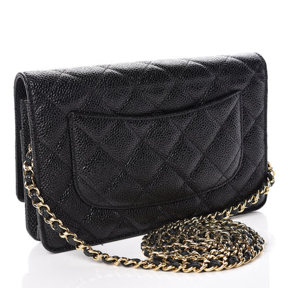 Chanel Caviar Quilted Wallet On Chain WOC Black 3 of 12