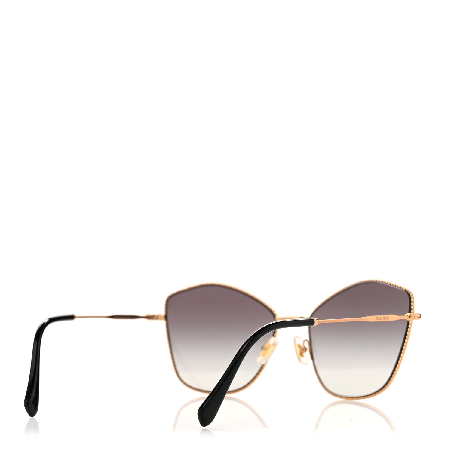 Miu Miu Metal Cat Eye Sunglasses SMU60V Gold Grey 4 of 7
