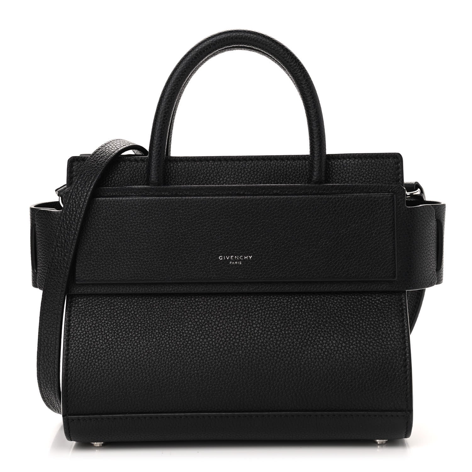 Givenchy Grained Calfskin Mini Horizon Satchel Black 1 of 9