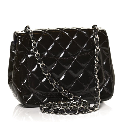 Chanel Patent Quilted Mini Square Flap Purple 2 of 9