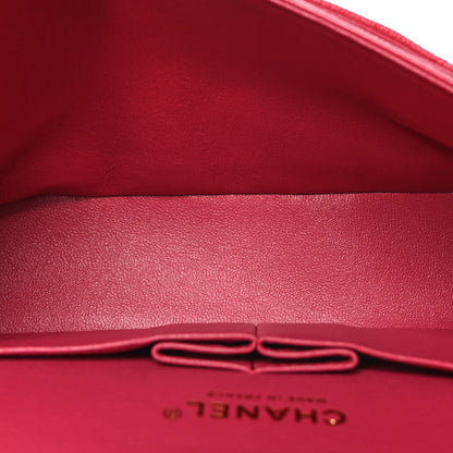 Chanel Caviar Quilted Medium Double Flap Dark Pink 5 of 10