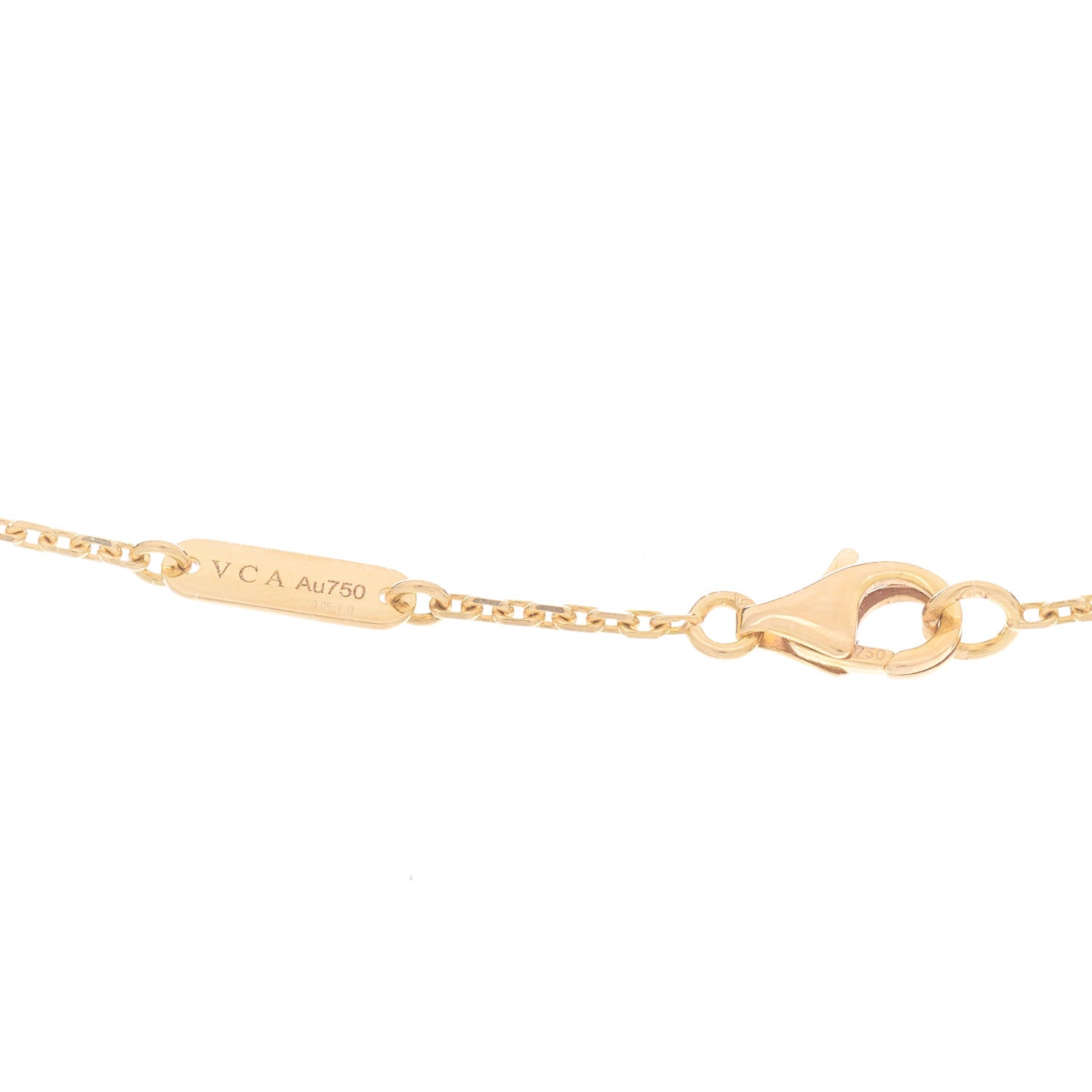 Van Cleef & Arpels 18K Rose Gold Diamond Pink Porcelain Vintage Alhambra Pendant Necklace 4 of 4