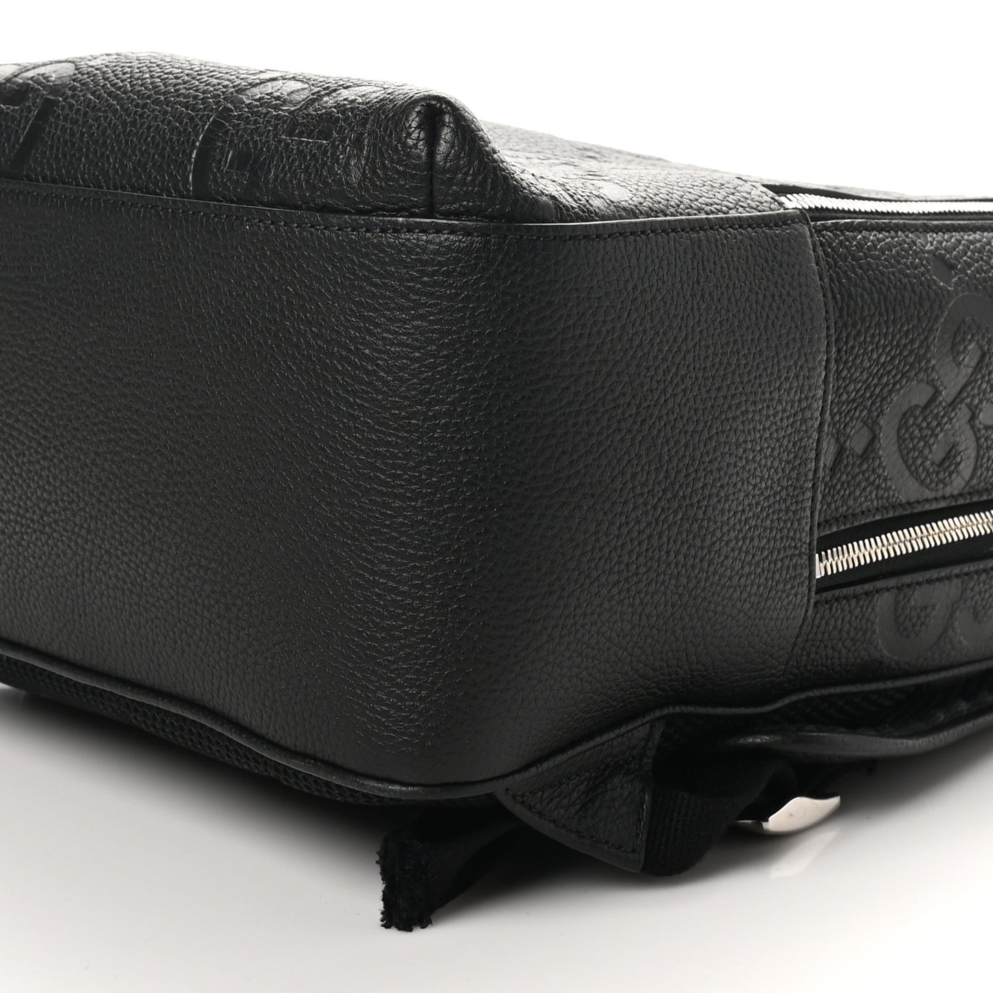 Calfskin Jumbo GG Embossed Large Backpack Black
