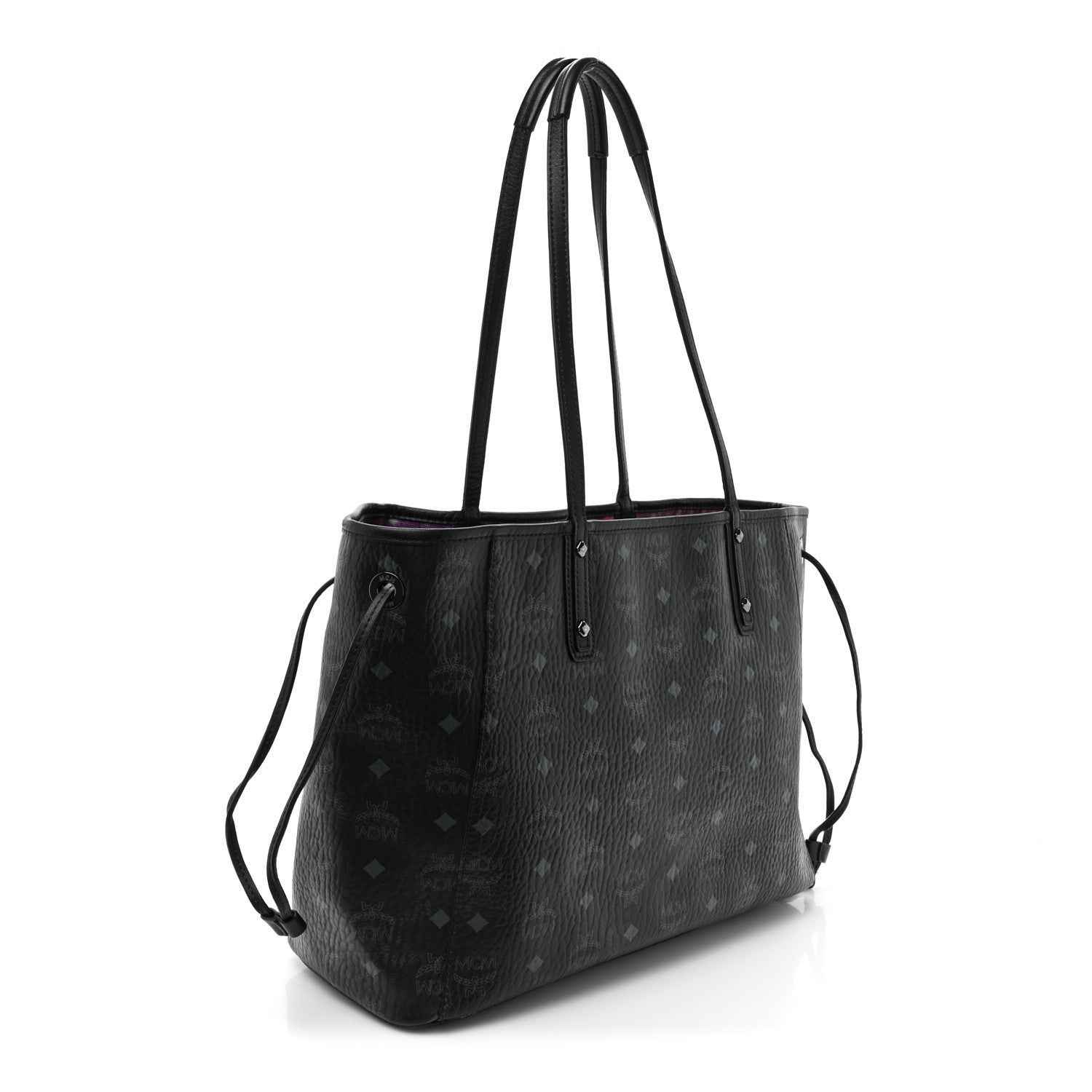 MCM Metallic Galaxy Visetos Medium Project Reversible Shopper Tote Black Multicolor 5 of 23
