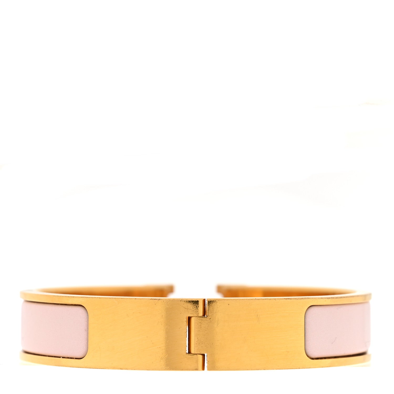 Hermes Enamel Narrow Clic Clac H Bracelet PM Rose Dragee 3 of 5