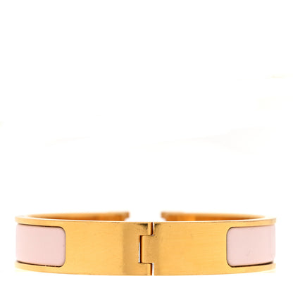 Hermes Enamel Narrow Clic Clac H Bracelet PM Rose Dragee 3 of 5