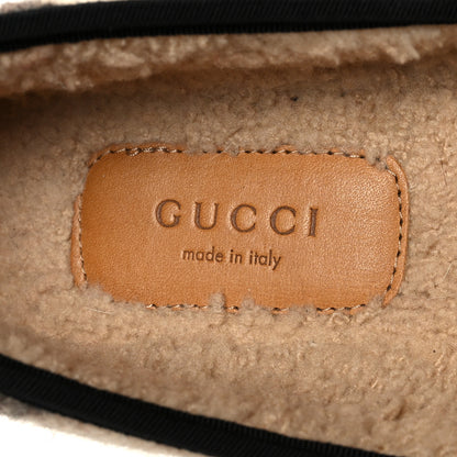 Gucci Covered Wool GG Monogram Womens Fria Horsebit Loafers 36 Beige Ebony Black Butterscotch 8 of 8