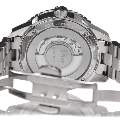 Christian Dior Stainless Steel Diamond Sapphire 33mm Christal Automatic Watch Black 6 of 6