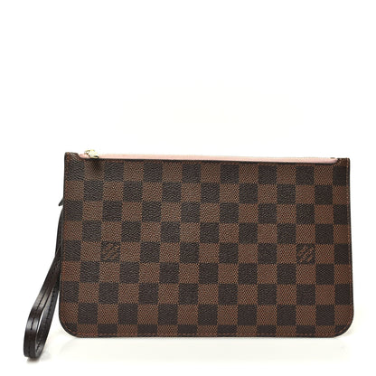 Louis Vuitton Damier Ebene Neverfull MM GM Pochette Rose Ballerine 1 of 8