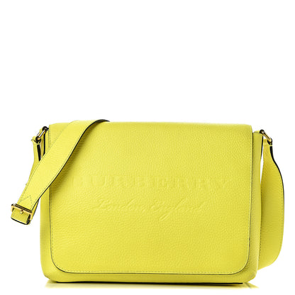 Burberry Signature Grain Small Burleigh Crossbody Bag Neon Yellow 1 of 18