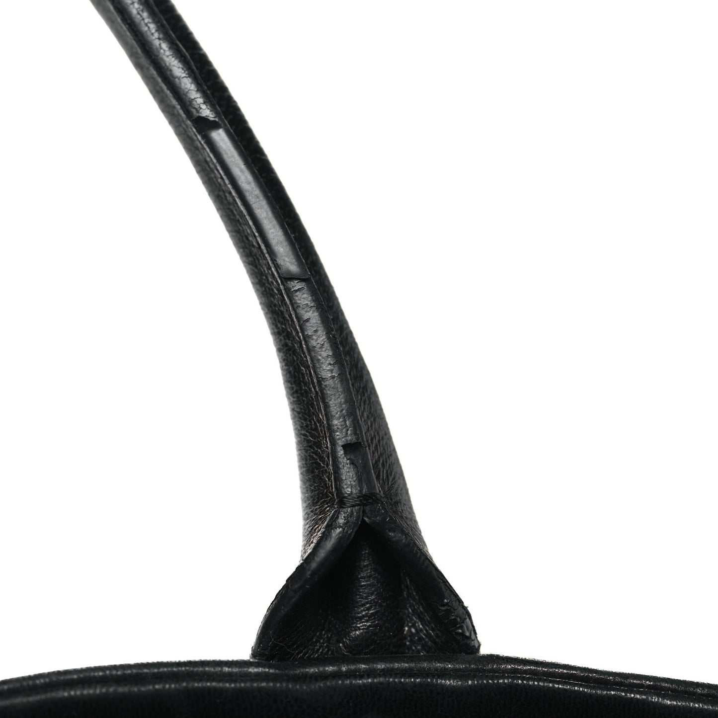 Glazed Calfskin Stingray Large Bindi CC Tote Black