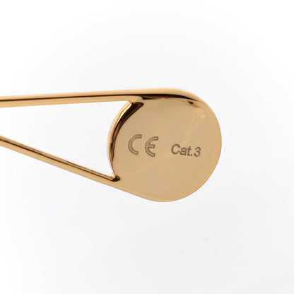 Gucci Metal Pearl Cat Eye Sunglasses GG0364S Gold 7 of 7