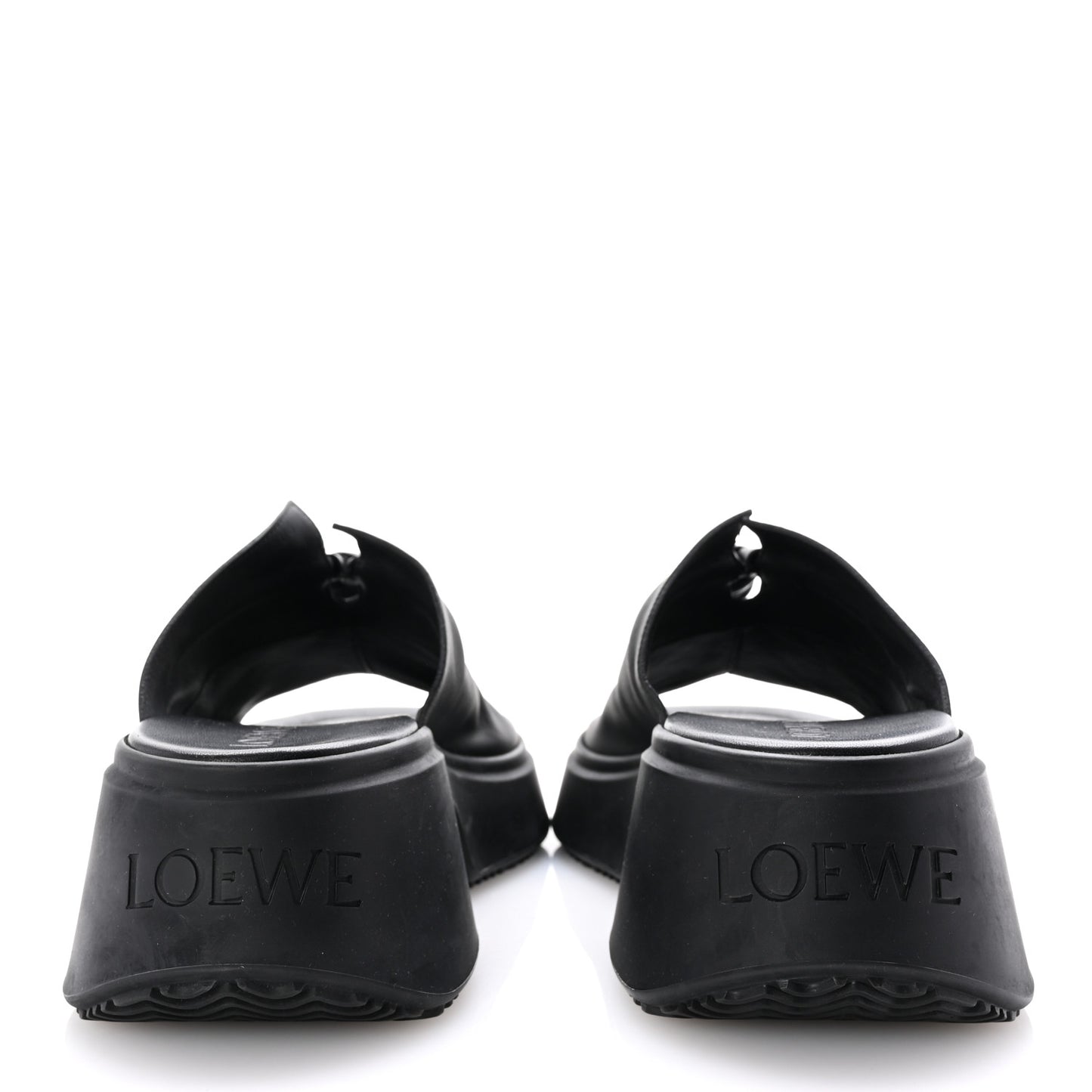 Calfskin Flamenco 80mm Wedge Mules 35 Black