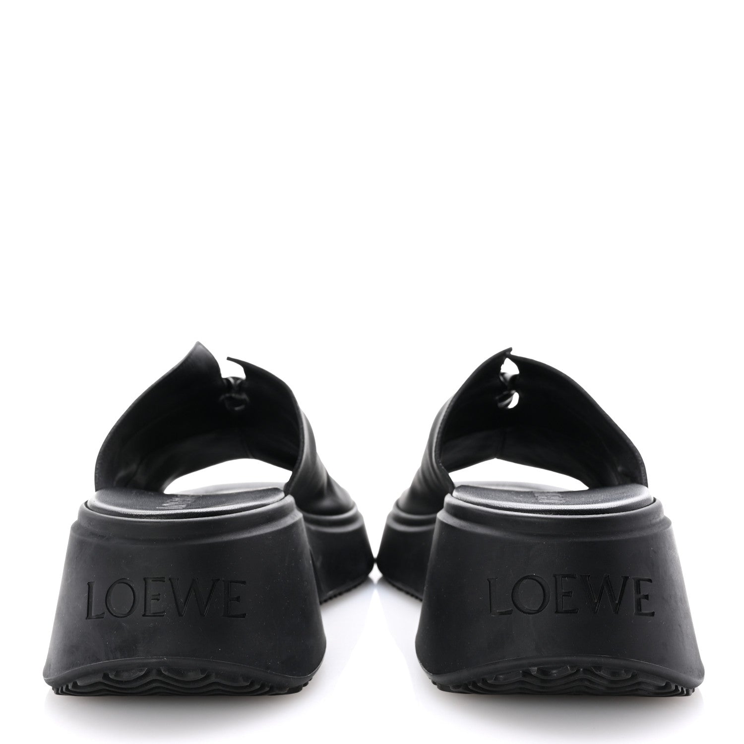 Loewe Calfskin Flamenco 80mm Wedge Mules 35 Black 6 of 10
