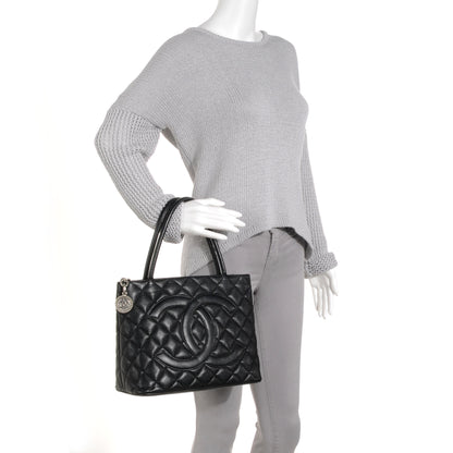 Chanel Caviar Quilted Medallion Tote Black 2 of 14
