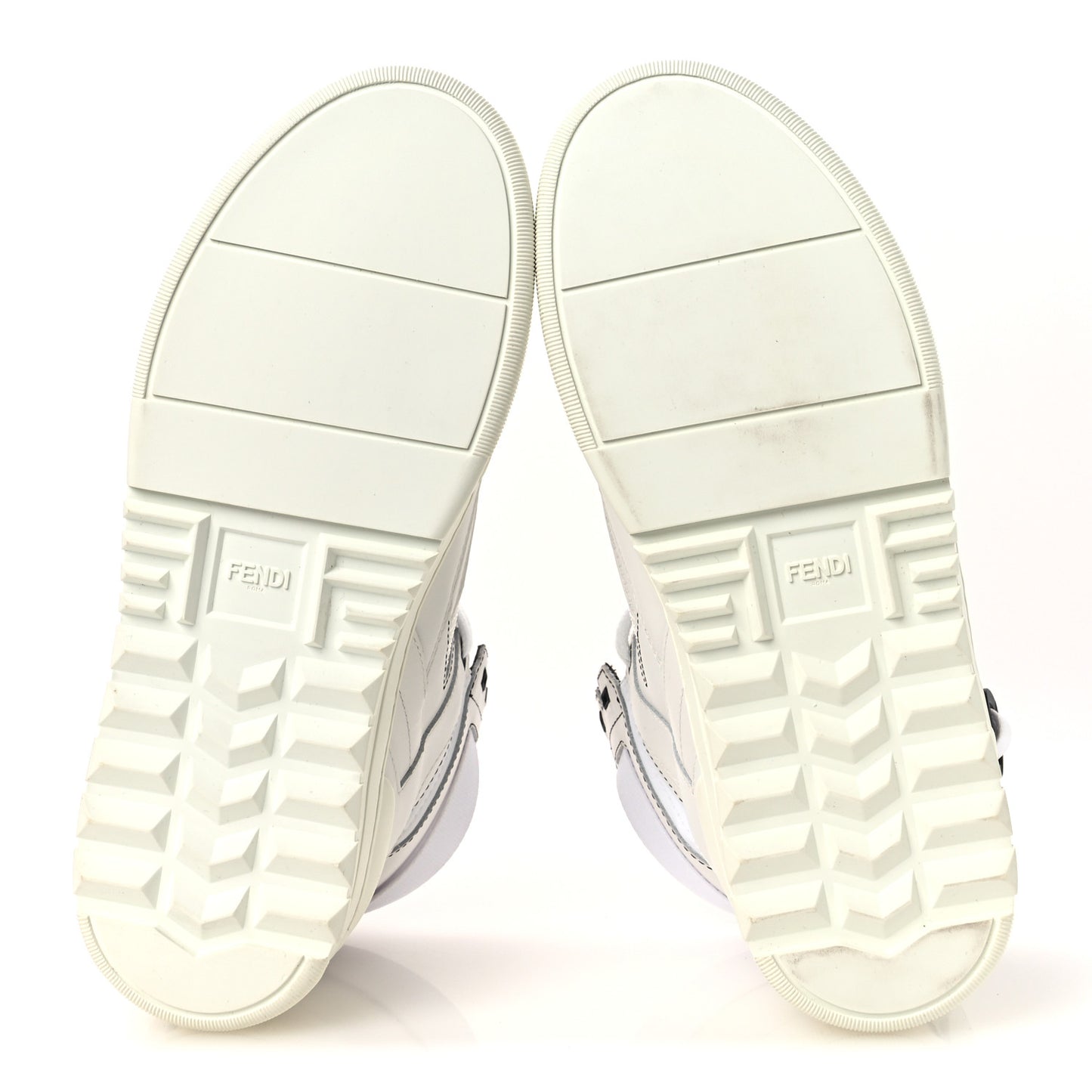 Vitello Nylon Logo Mens High Top Sneakers 7 Ultra White Black