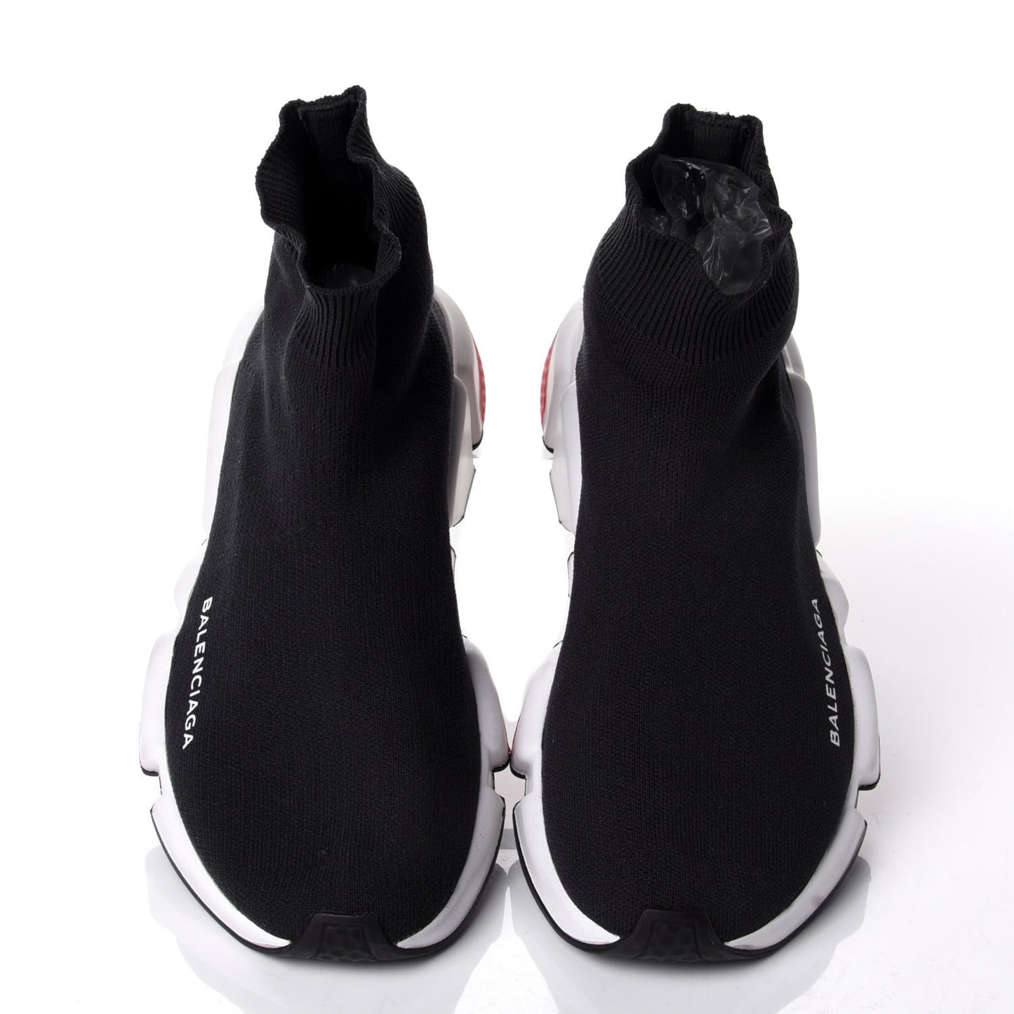 Neoprene Knit Womens Speed Sneakers 39 Black White Red