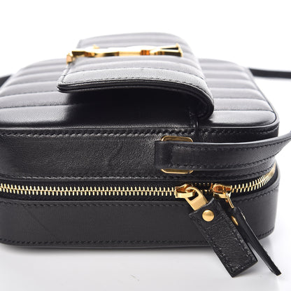 Saint Laurent Lambskin Matelasse Monogram Vicky Camera Bag Black 10 of 10