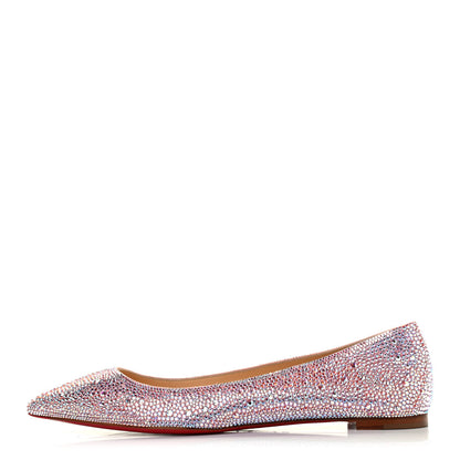 Christian Louboutin Nappa Strass Ballalla Flats 39.5 Crepon Light Rose 1 of 4
