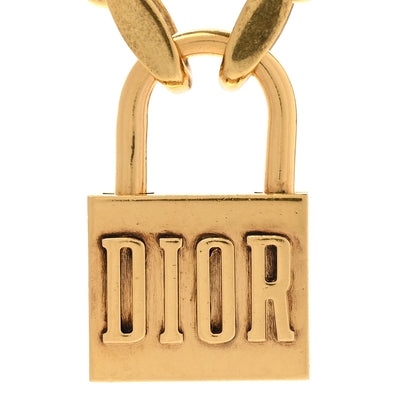 Christian Dior Metal Lucky Locket Choker Necklace Aged Gold 4 of 9