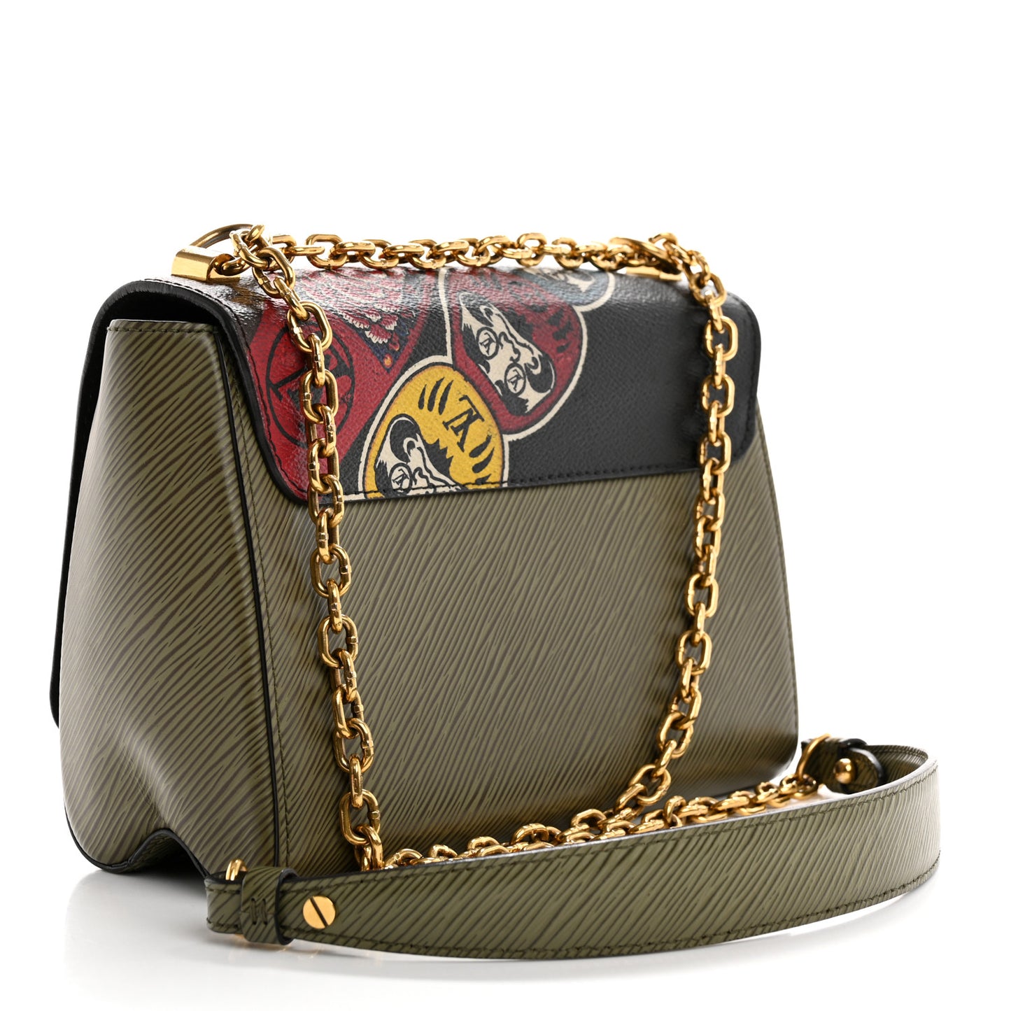 Epi Monogram Kabuki Twist Shoulder Bag MM Green